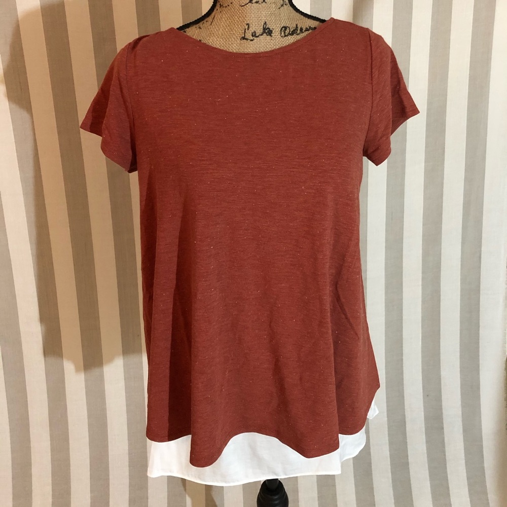 A Pea In the Pod Rust lift up nursing T-shirt NWT - Picture 1 of 5